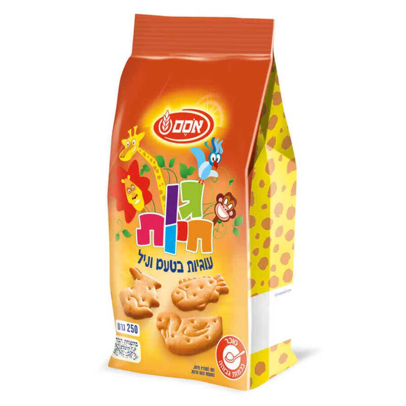 גן חיות עוגיות בטעם וניל אסם