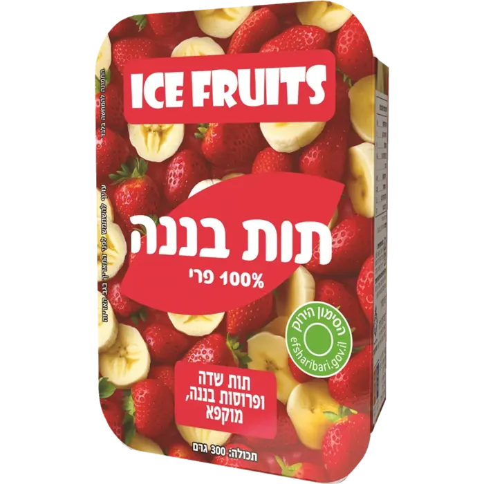 פירות קפואים תות בננה 300 גרם..