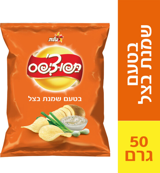 חטיף תפוצ''יפס בטעם שמנת ובצל 50ג