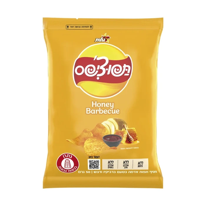 חטיף תפוציפס בטעם ברביקיו דבש 50ג.