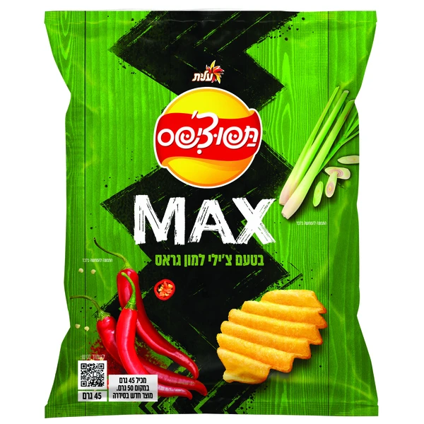 תפוצ'יפס מקס בטעם צ'ילי למון גראס 45 גרם