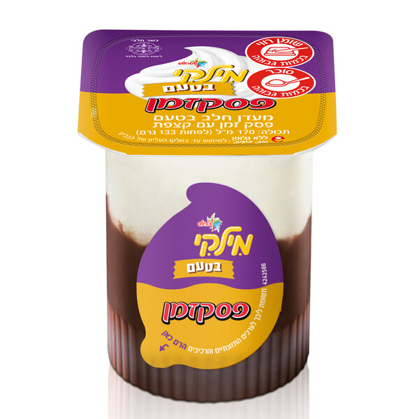 מעדן חלב בטעם פסק זמן עם קצפת מילקי שטראוס