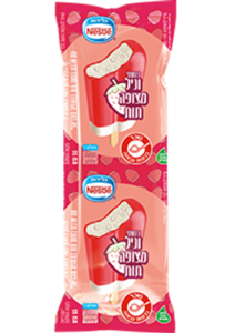 שלגון וניל מצופה תות עם סוכריות נסטלה