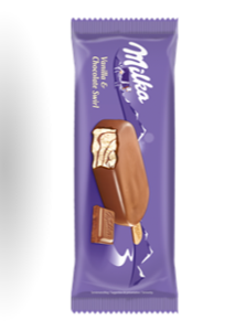 שלגון מילקה בטעם וניל מצופה שוקולד נסטלה