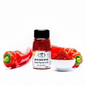 פפריקה מתוקה עם שמן בצנצנת 100 גרם תבלין