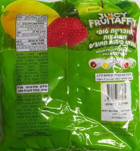 סוכריות טופי ממולא בטעמי פירות חמוצים 450 גרם