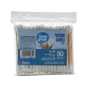 צימרוני אוזנים עץ 80 יח בשקית ר.שמאי