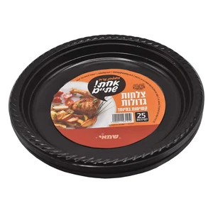 צלחות חד פעמי גדול צבעוני ר.שמאי