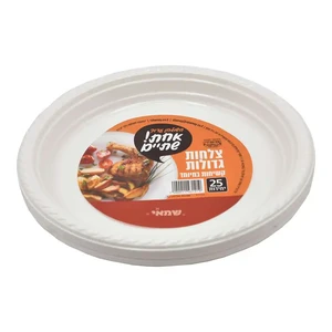 צלחות חד פעמי גדול צבעוני ר.שמאי