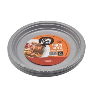 צלחות חד פעמי גדול צבעוני ר.שמאי