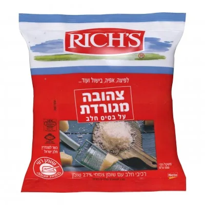 ריץ' גבינה צהובה מגורדת 500 גרם