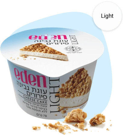 קינוחי עדן עוגת גבינה פירורים Light