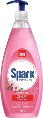 סנו ספארק נוזל כלים בניחוח פריחת השקד