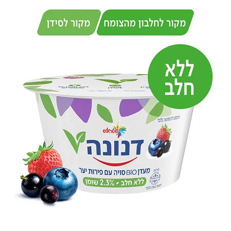 מעדן ביו סויה עם פירות יער שטראוס