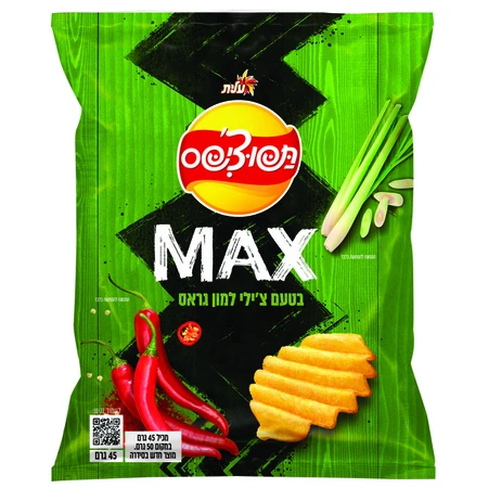תפוצ'יפס מקס בטעם צ'ילי למון גראס 45 גרם