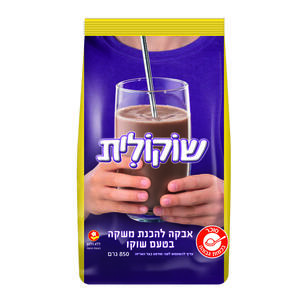 עלית אבקת שוקולית בשקית 850 גרם